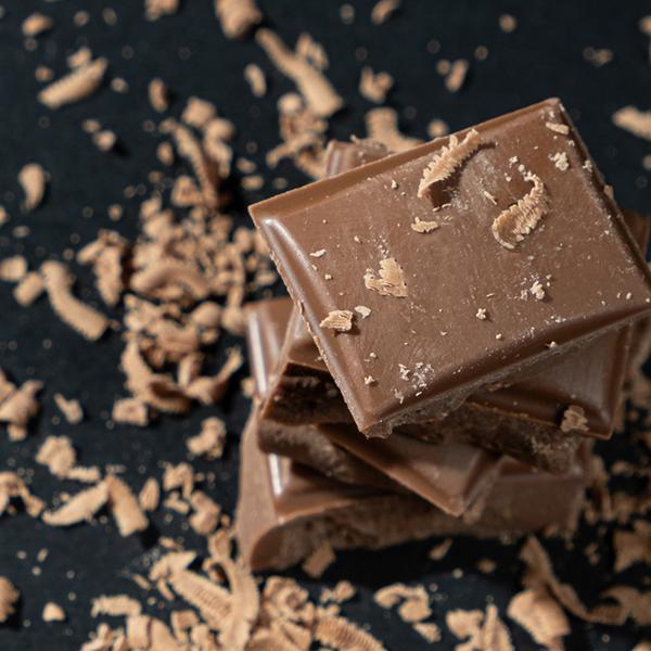 chocolate with chocolate shavings